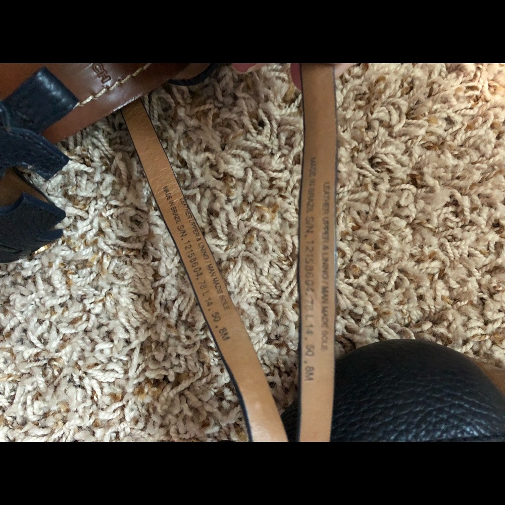 Tory Burch Navy strap sandal, like new, worn once - Picture 4 of 5
